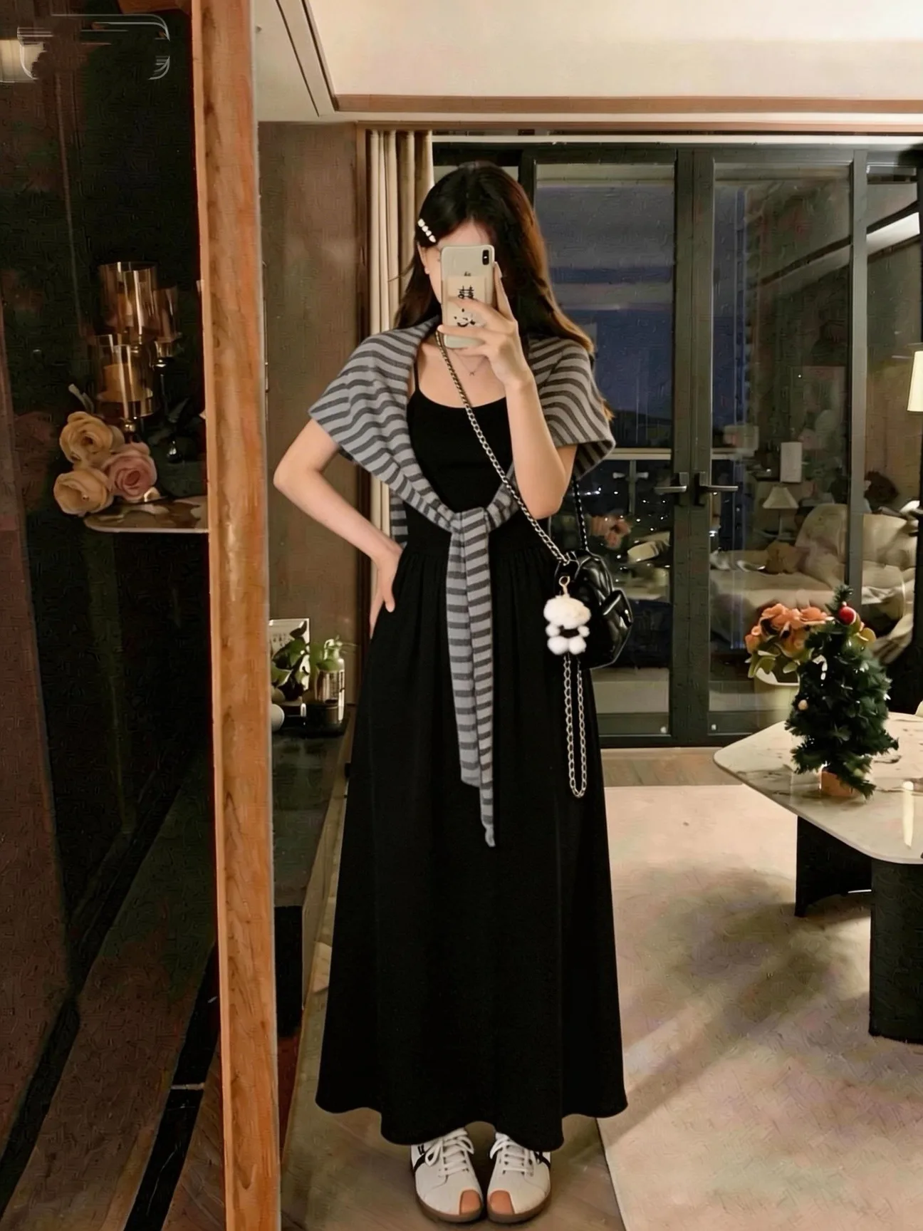 plus Size Korean Style Wrap Waist Slimming Strap Dress Versatile Stripe Cover up Elegant Knee-Length Dress
plus Size Korean Style Wrap Waist Slimming Strap Dress Versatile Stripe Cover up Elegant Knee-Length Dress