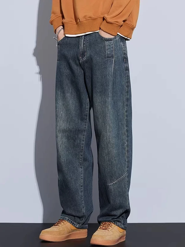 Waed American Sle Loose Wide Leg Men's Jeans Spring Autumn High Street Elastic Waist Vintage Vibe Long Trousers
Waed American Sle Loose Wide Leg Men's Jeans Spring Autumn High Street Elastic Waist Vintage Vibe Long Trousers