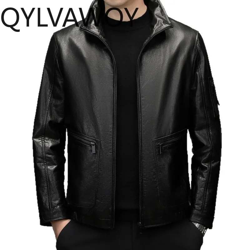 QYLVAWOY Real Oil-waxed Cowhide Genuine Leather Jacket Man High Quality Autumn Winter 2026 Casual Business Men's Leather Coat
QYLVAWOY Real Oil-waxed Cowhide Genuine Leather Jacket Man High Quality Autumn Winter 2026 Casual Business Men's Leather Coat