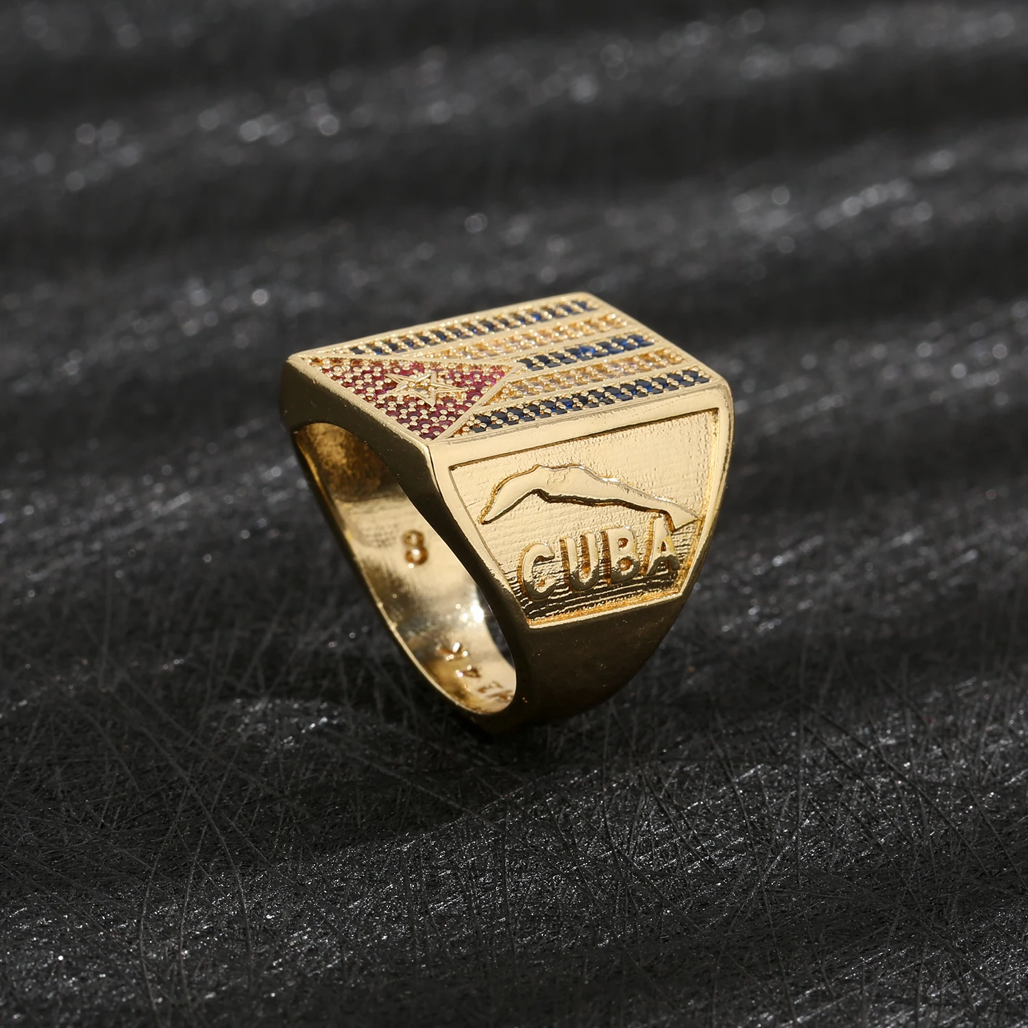 Original 14K Gold Plated Cuban Flag Enamel Men's Ring Fashionable Exquisite Anniversary Gift Free Shipping
Original 14K Gold Plated Cuban Flag Enamel Men's Ring Fashionable Exquisite Anniversary Gift Free Shipping