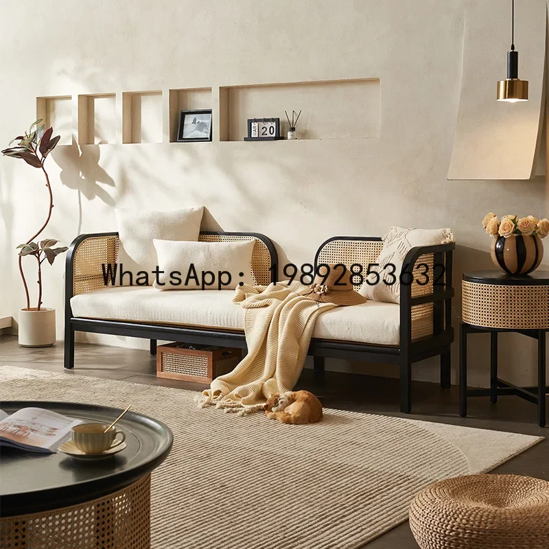 H5.15 solid wood rattan sofa combination vintage homestay furniture living room double three-seater rattan chair
H5.15 solid wood rattan sofa combination vintage homestay furniture living room double three-seater rattan chair