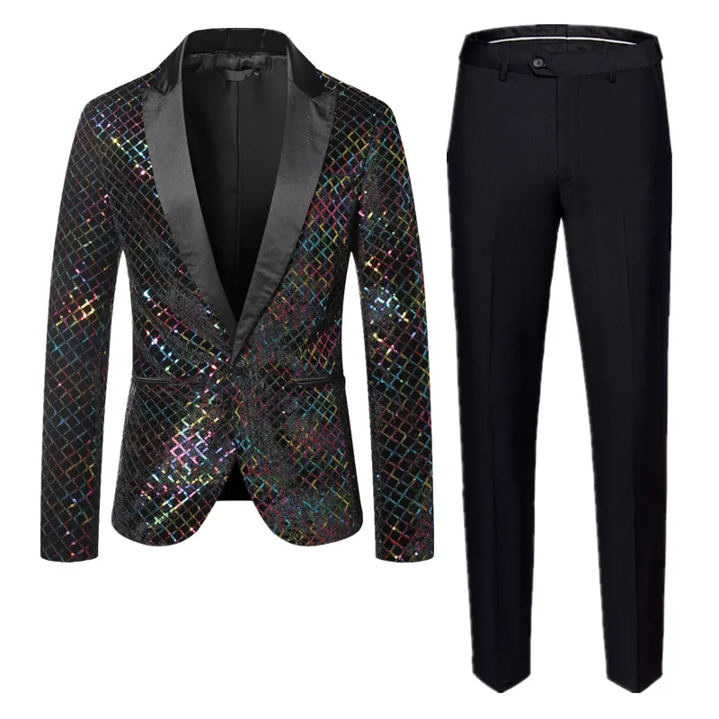 ( Blazer + Pant ) Fashion Men Sequin Suit 2 Piece Gold / Silver 2023 Men's Luxurious Stage Party Plaid Loose Dress Set
( Blazer + Pant ) Fashion Men Sequin Suit 2 Piece Gold / Silver 2023 Men's Luxurious Stage Party Plaid Loose Dress Set