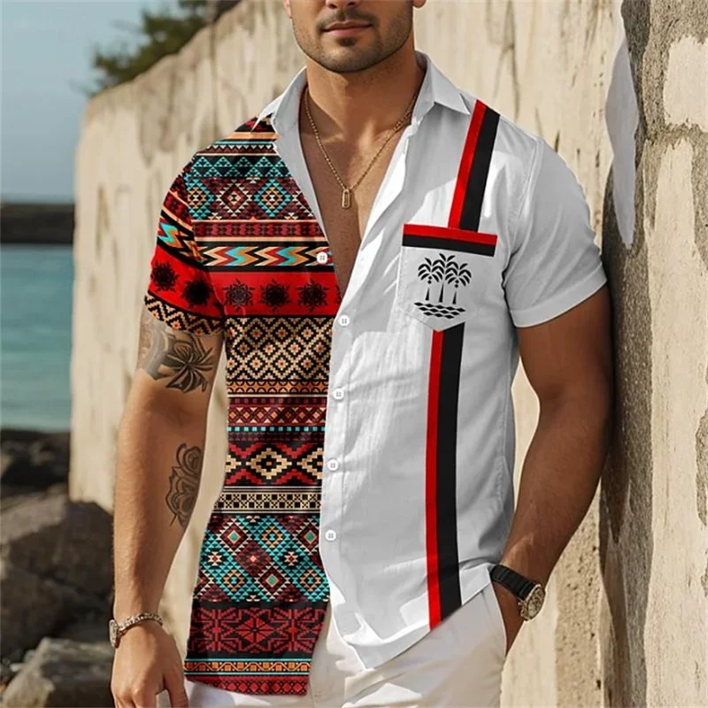 Men's T-shirt short-sleeved button-down shirt casual plaid stripe Hawaiian soft and comfortable T-shirt outdoor street tops
Men's T-shirt short-sleeved button-down shirt casual plaid stripe Hawaiian soft and comfortable T-shirt outdoor street tops