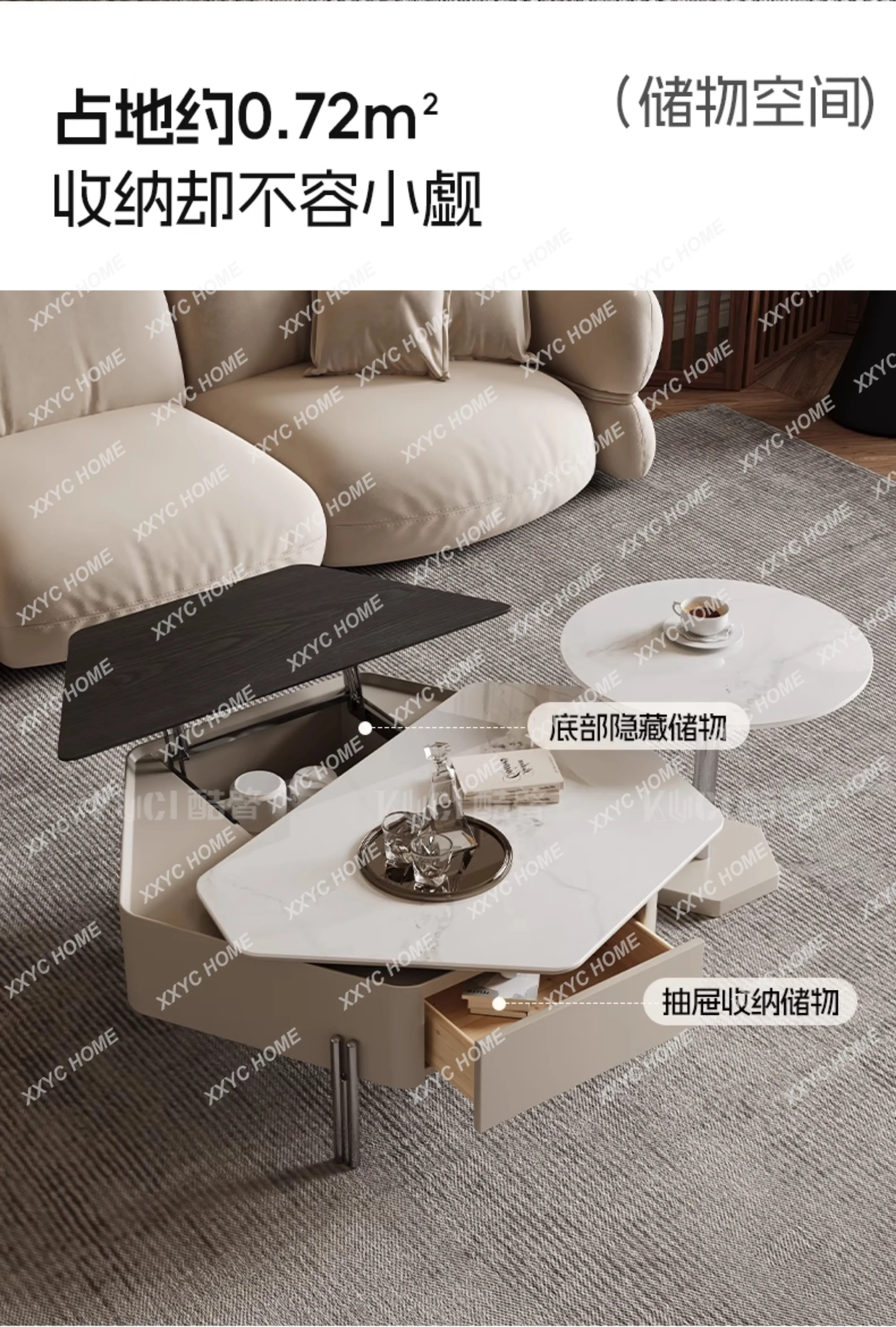 Medieval geometric walnut wood grain rock slab coffee table combination
Medieval geometric walnut wood grain rock slab coffee table combination