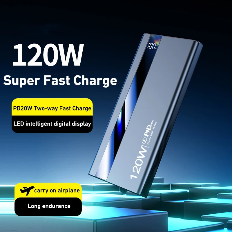 Power Bank 20000mAh 120W Fast Charging Portable External Battery Charger For iPhone 17 16pro Max Samsung Xiaomi PD20W PowerBank
Power Bank 20000mAh 120W Fast Charging Portable External Battery Charger For iPhone 17 16pro Max Samsung Xiaomi PD20W PowerBank