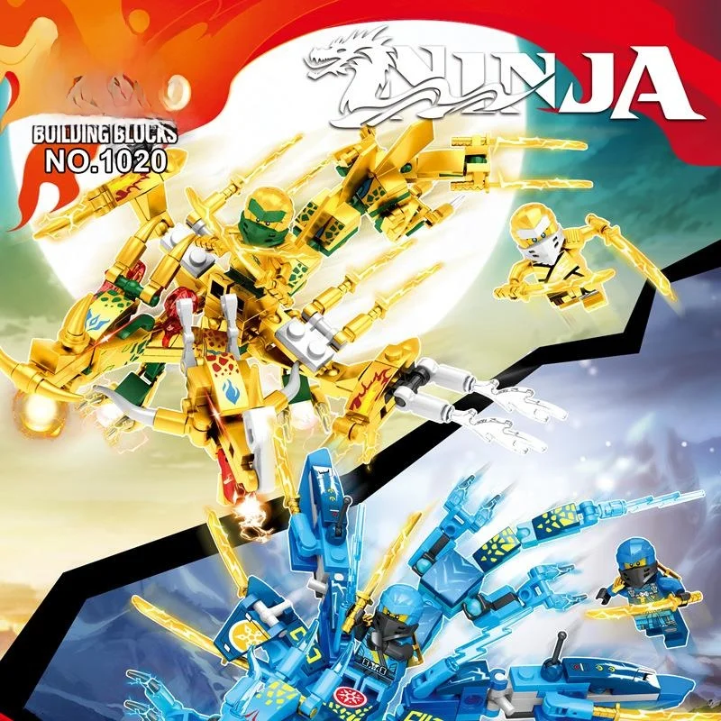 LW1020 Phantom Gold Doubleheaded Dragon 4 in 2 Ninja Building Blocks Toy for Boys Age 4 plus European Manufacturer
LW1020 Phantom Gold Doubleheaded Dragon 4 in 2 Ninja Building Blocks Toy for Boys Age 4 plus European Manufacturer