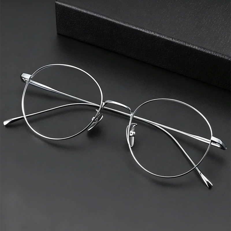Vintage Round Pure Titanium Eyeglasses Frame - Luxury Comfortable Prescription Glasses for Men & Women
Vintage Round Pure Titanium Eyeglasses Frame - Luxury Comfortable Prescription Glasses for Men & Women