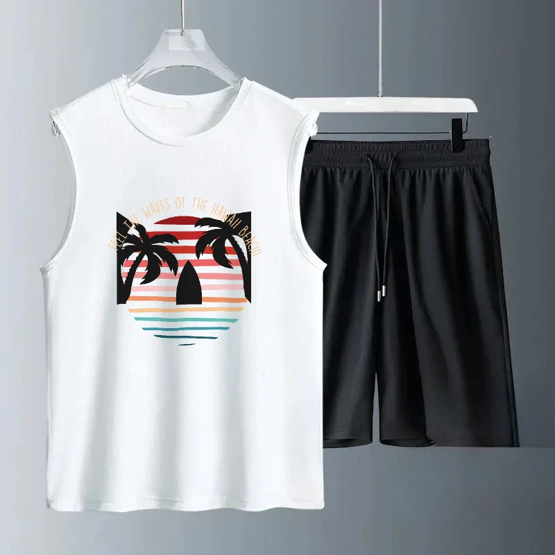 2025 мужской повседневный летний комплект без рукавов, модные спортивные футболки + шорты, костюмы, дышащий удобный наряд для спортивного костюма для горячей погоды
2025 мужской повседневный летний комплект без рукавов, модные спортивные футболки + шорты, костюмы, дышащий удобный наряд для спортивного костюма для горячей погоды
