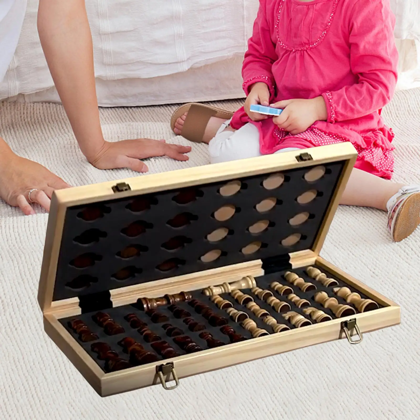 Chess Set Checkers Board Game Wood Chess Board for Beginner Students Adults
Chess Set Checkers Board Game Wood Chess Board for Beginner Students Adults