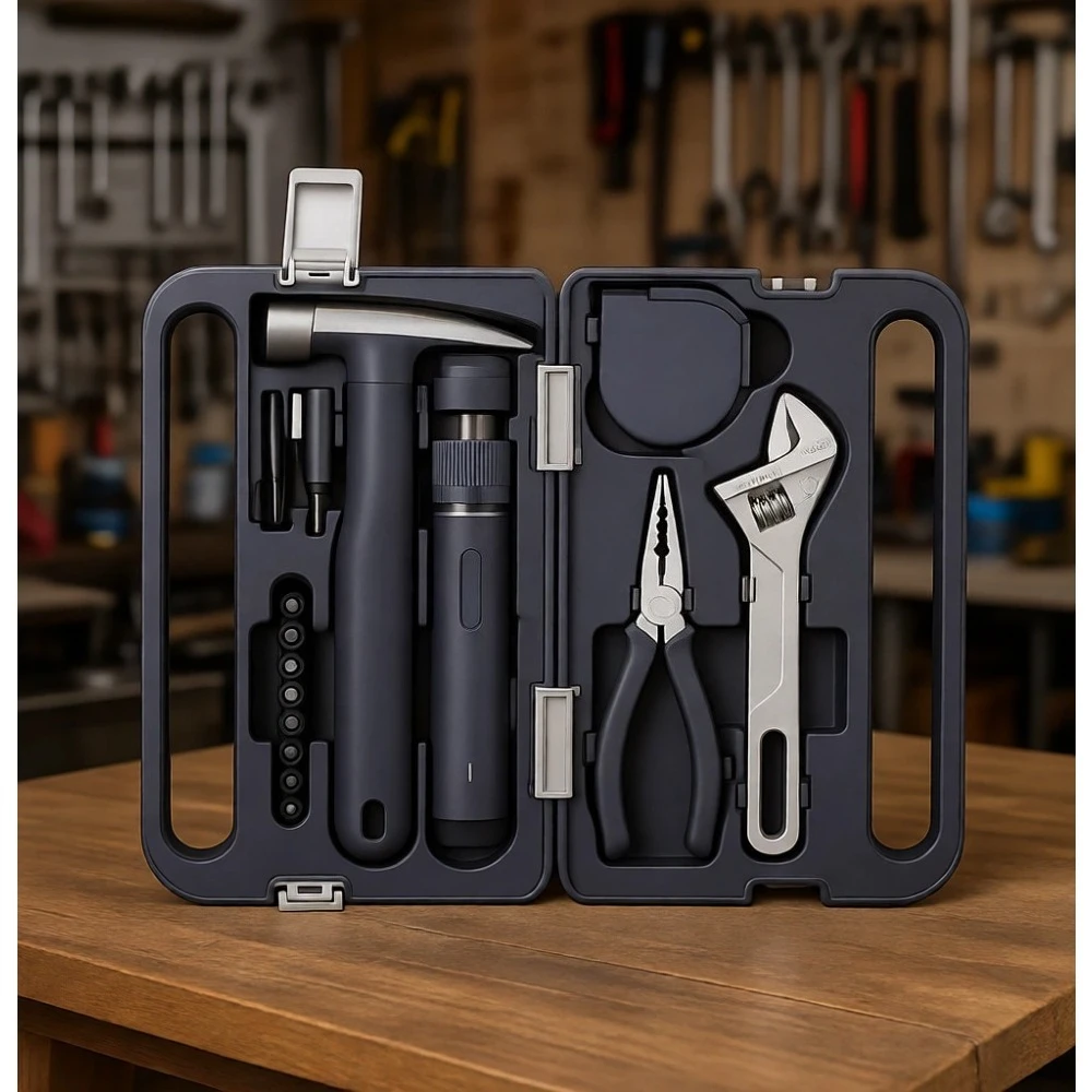 Compact 18 Piece Electric Screwdriver Kit with LED 3 Torque Settings 10 Bits for Home DIY Dorm Repair
Compact 18 Piece Electric Screwdriver Kit with LED 3 Torque Settings 10 Bits for Home DIY Dorm Repair