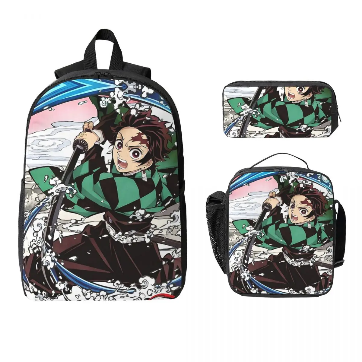 Demon Slayer Kimetsu No Yaiba Kamado Tanjirou Backpack Student Boys Girls BookBag School Bag 3ps Insulated Lunch Bag Pencil Case
Demon Slayer Kimetsu No Yaiba Kamado Tanjirou Backpack Student Boys Girls BookBag School Bag 3ps Insulated Lunch Bag Pencil Case