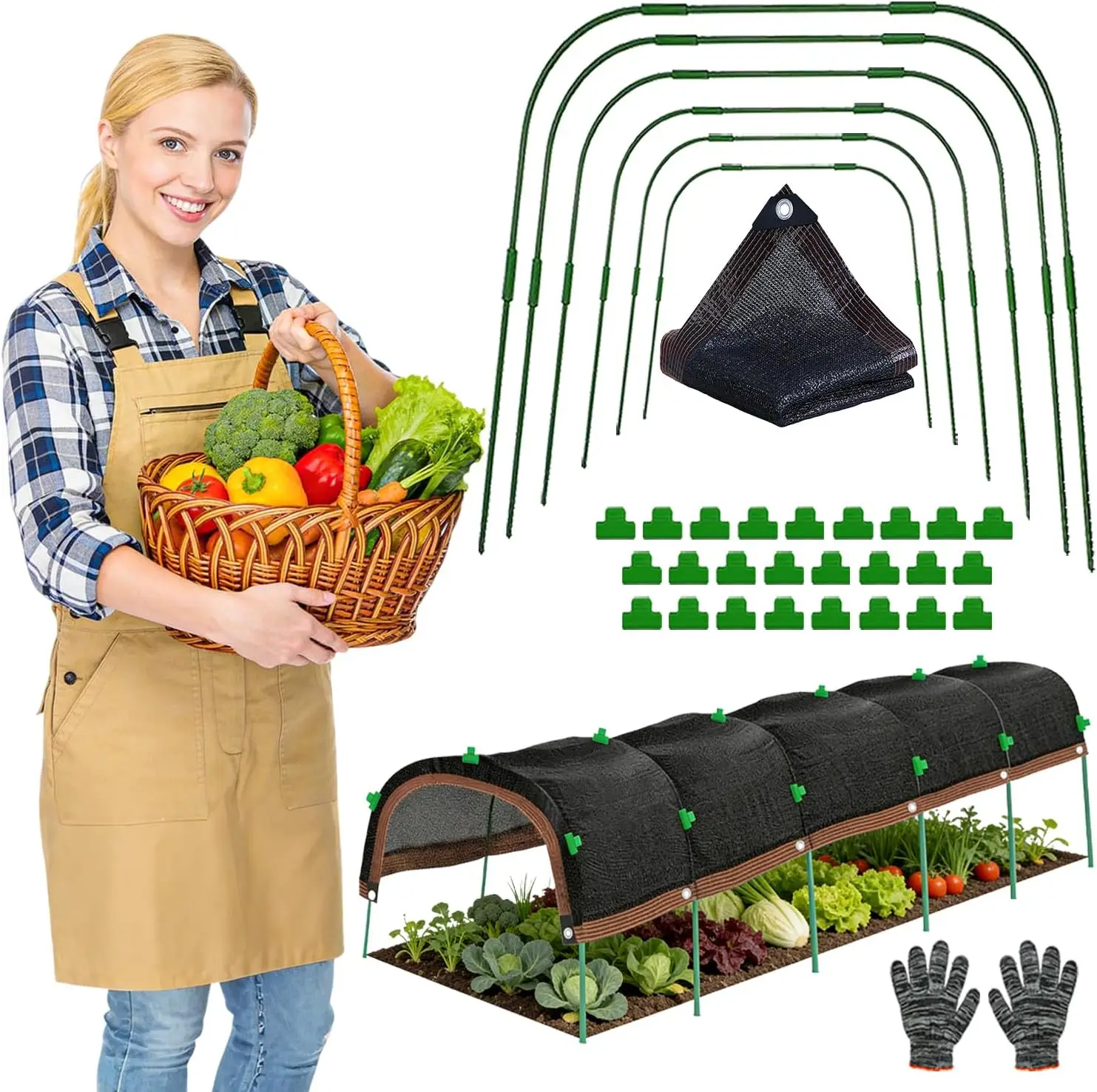 2026 d Garden Shade Cloth Kit 6.5x16.5FT Garden Shade Cloth for Plants Heat Protection with 6 Sets Garden Hoops for Raised
2026 d Garden Shade Cloth Kit 6.5x16.5FT Garden Shade Cloth for Plants Heat Protection with 6 Sets Garden Hoops for Raised