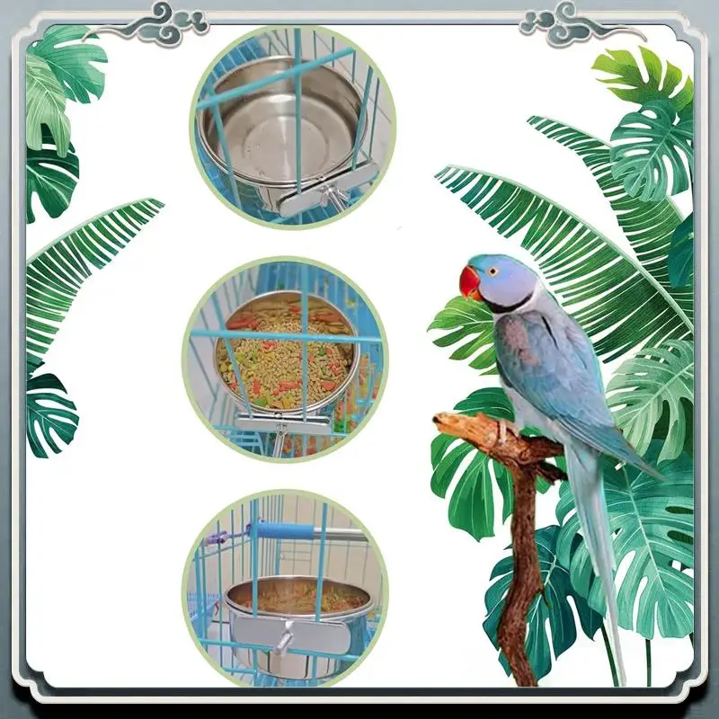 6 Pieces Stainless Steel Bird Feeding Dish Cups Parrot Feeder With Clamp Holder & Bird Spoon
6 Pieces Stainless Steel Bird Feeding Dish Cups Parrot Feeder With Clamp Holder & Bird Spoon