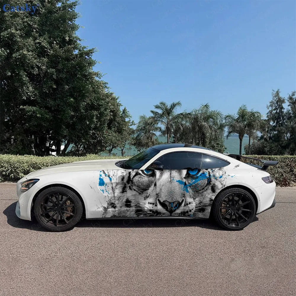 2pcs Blue Eyed Leopard Car Sticker, Full Body Floral Decoration Covering Scratches, Waterproof Car Sticker. Car Vinyl Wraps
2pcs Blue Eyed Leopard Car Sticker, Full Body Floral Decoration Covering Scratches, Waterproof Car Sticker. Car Vinyl Wraps