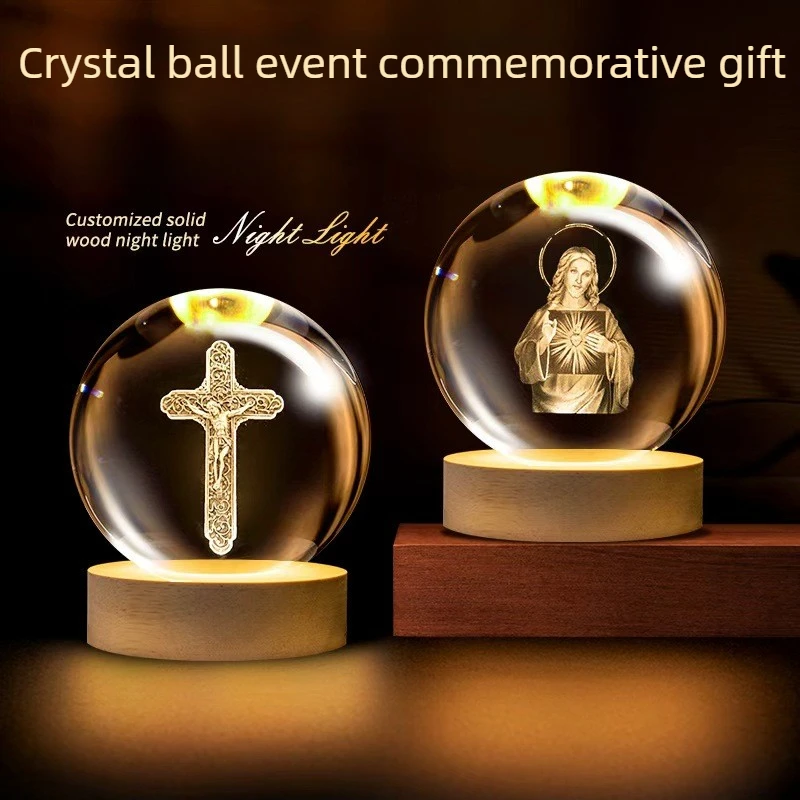 Creative Cross Crystal Ball Night Light, New Arrival, Activity Memorial Festival Gift, Desktop Decor Ornament Lamp.
Creative Cross Crystal Ball Night Light, New Arrival, Activity Memorial Festival Gift, Desktop Decor Ornament Lamp.
