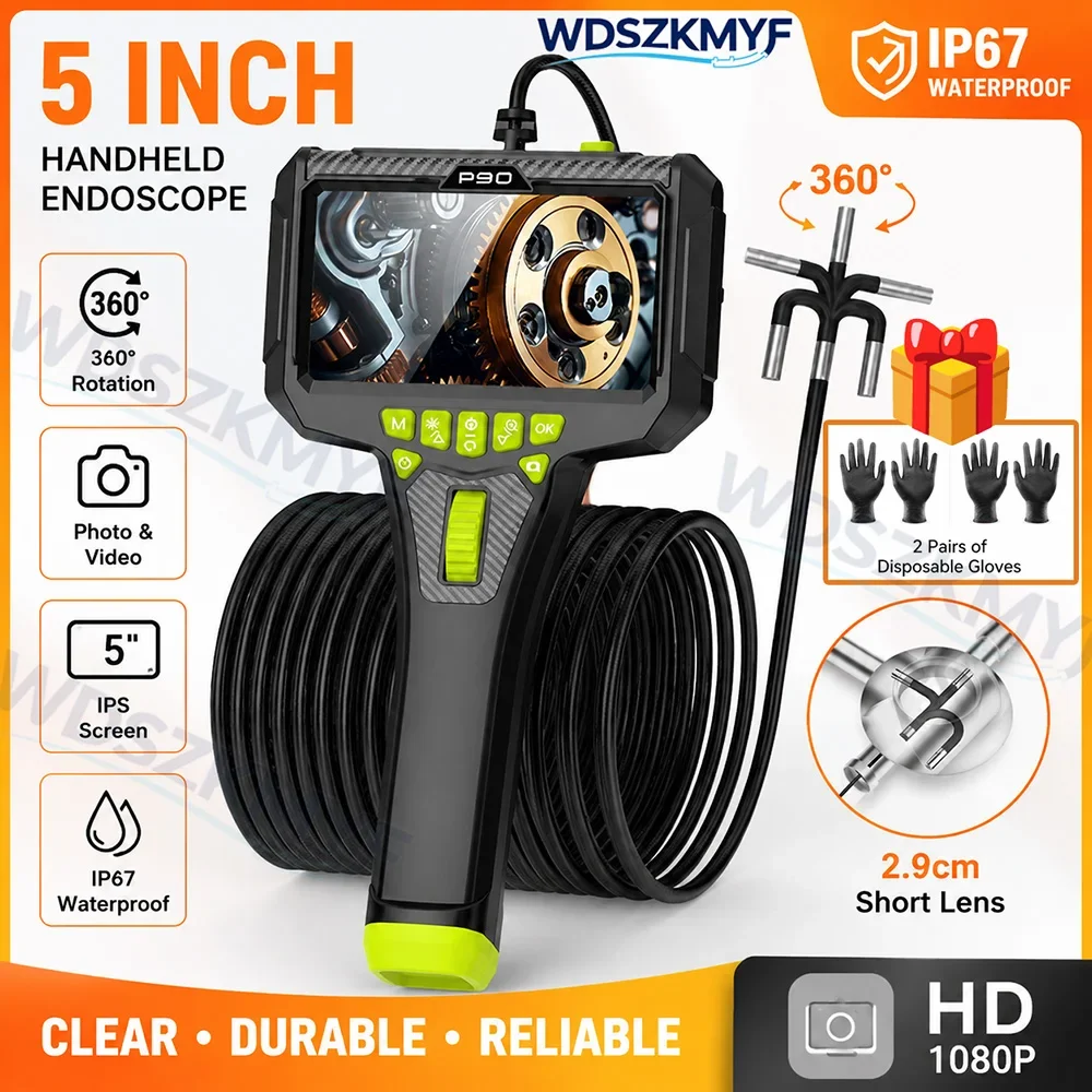 5-inch screen With 360 ° steering 6mm lens endoscope HD camera automotive maintenance engine industrial pipeline detector
5-inch screen With 360 ° steering 6mm lens endoscope HD camera automotive maintenance engine industrial pipeline detector