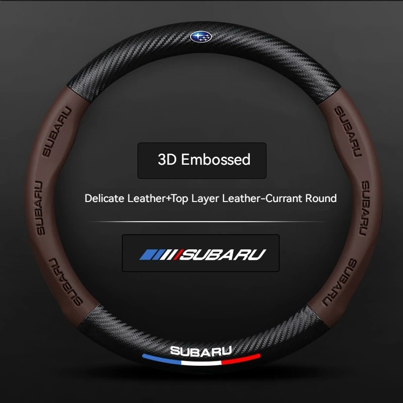 For Subaru Brz Wrx Xv Ascent Forester Outback Impreza Legacy Car Carbon fiber Anti-slip Ventilate Leather Steering Wheel Cover
For Subaru Brz Wrx Xv Ascent Forester Outback Impreza Legacy Car Carbon fiber Anti-slip Ventilate Leather Steering Wheel Cover