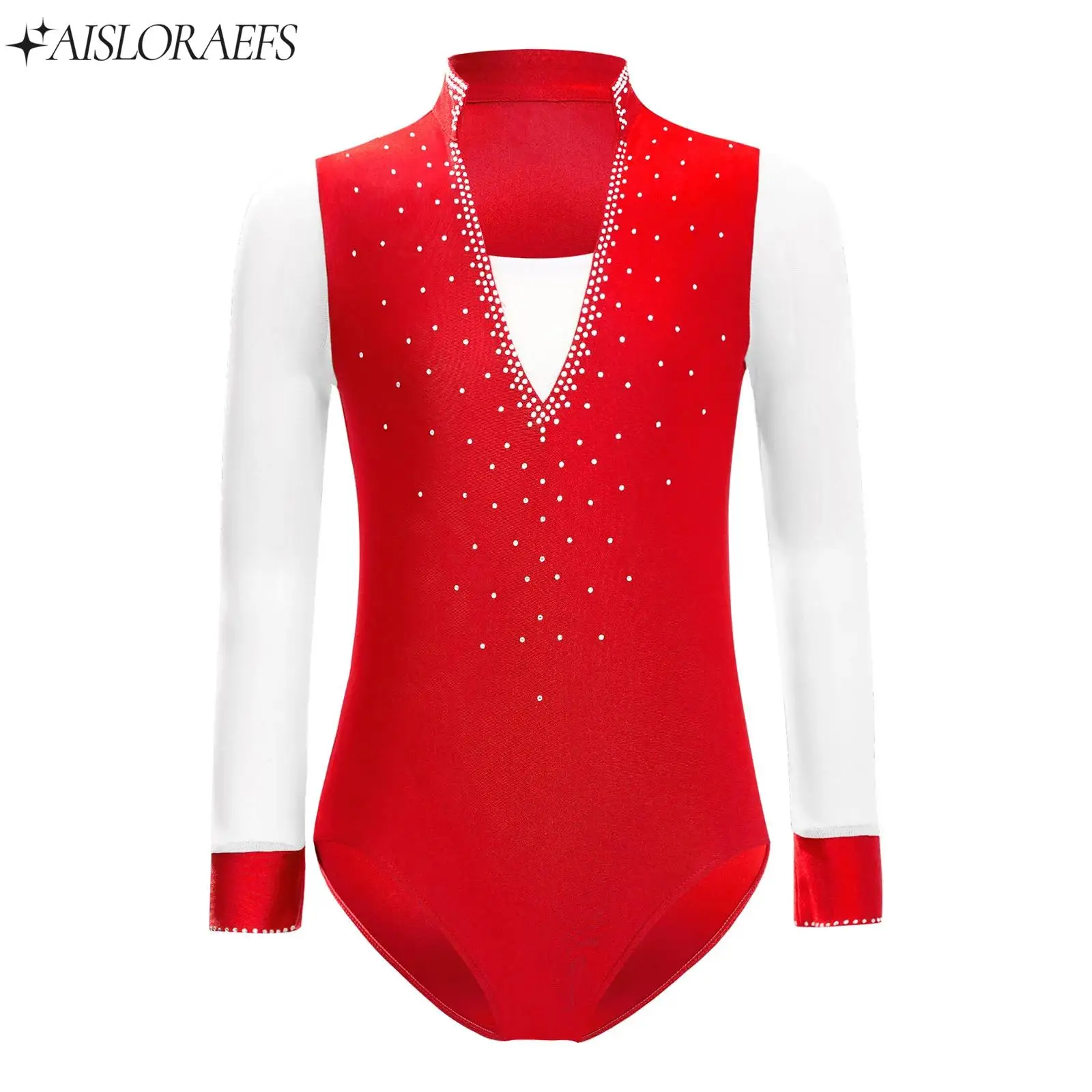 Kids Boys Latin Ballet Dance Figure Skating Costume Sheer Mesh Long Sleeve Shiny Rhinestones Leotard for Performance Competition
Kids Boys Latin Ballet Dance Figure Skating Costume Sheer Mesh Long Sleeve Shiny Rhinestones Leotard for Performance Competition