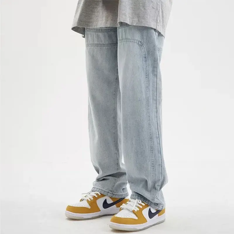 American High Street Light Blue Men's Jeans Straight Leg Casual Pants Retro Street Sle Slimming Long Trousers
American High Street Light Blue Men's Jeans Straight Leg Casual Pants Retro Street Sle Slimming Long Trousers