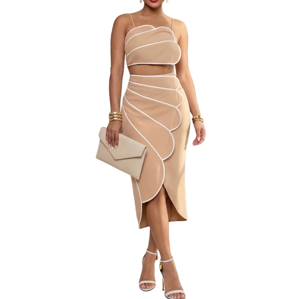 Sexy Sleeveless Cami Top Irregular Skirt Set Women Fashion Patchwork Two Piece Dress Outfit
Sexy Sleeveless Cami Top Irregular Skirt Set Women Fashion Patchwork Two Piece Dress Outfit
