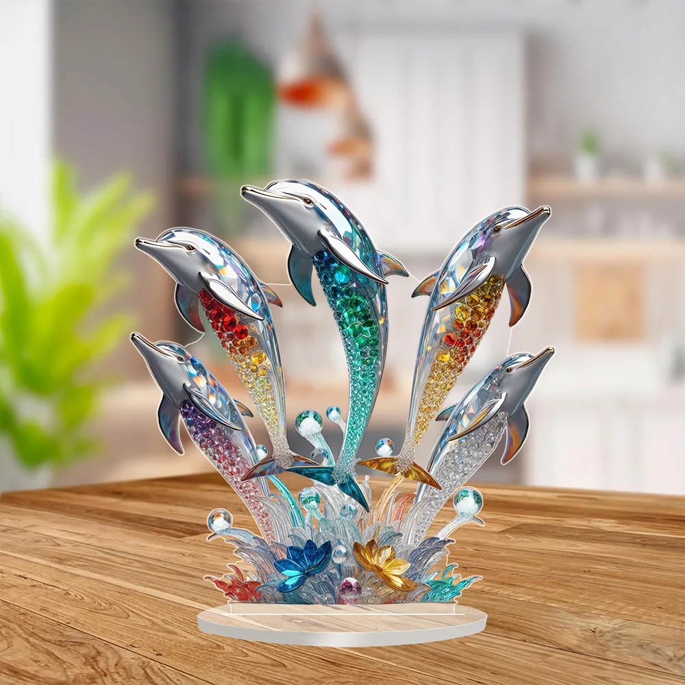 Flat print crystal dolphin ornament tabletop ornament logo decoration gift ornament
Flat print crystal dolphin ornament tabletop ornament logo decoration gift ornament