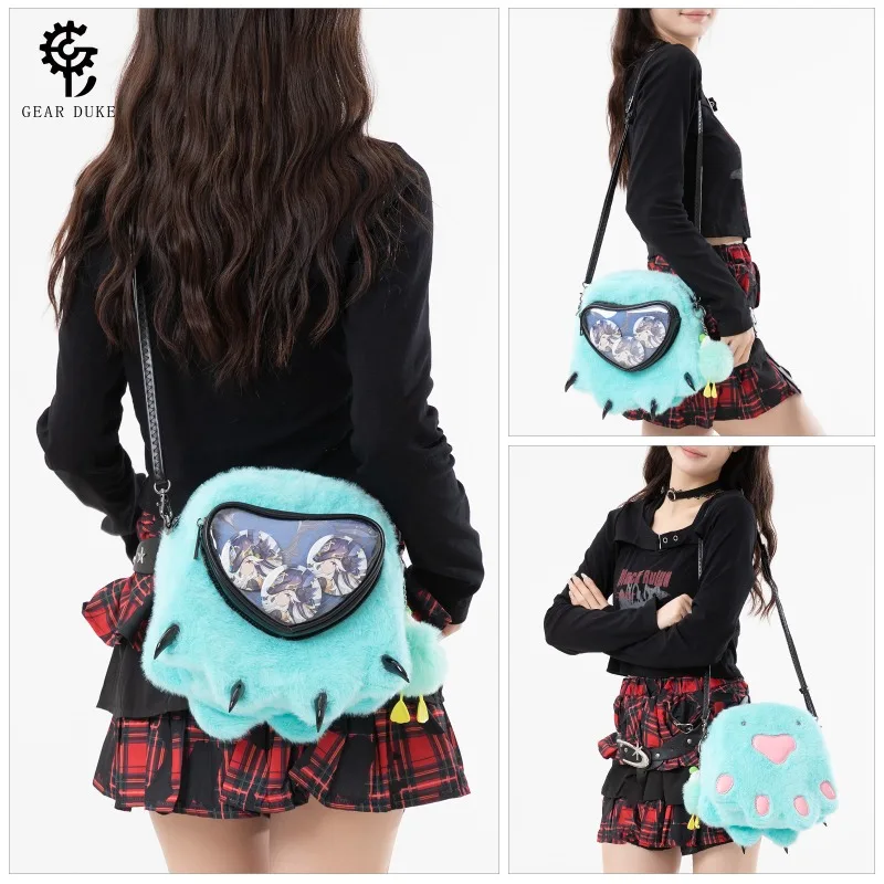 Cute Monster Paw Plush Ita Bag Crossbody, Kawaii Heart Window Ita Bag for Anime Badges for Anime Pins and Collectibles Display
Cute Monster Paw Plush Ita Bag Crossbody, Kawaii Heart Window Ita Bag for Anime Badges for Anime Pins and Collectibles Display