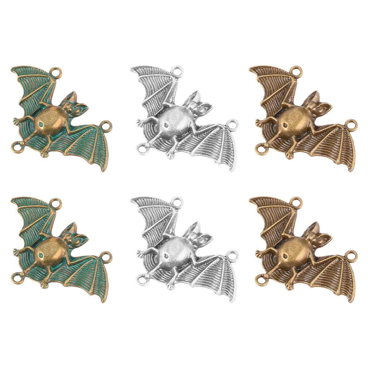 30 Pcs Bat Pendant Vintage Alloy Charms for Jewelry Making Earrings Necklace Halloween Party Favors R om Color Accessories
30 Pcs Bat Pendant Vintage Alloy Charms for Jewelry Making Earrings Necklace Halloween Party Favors R om Color Accessories