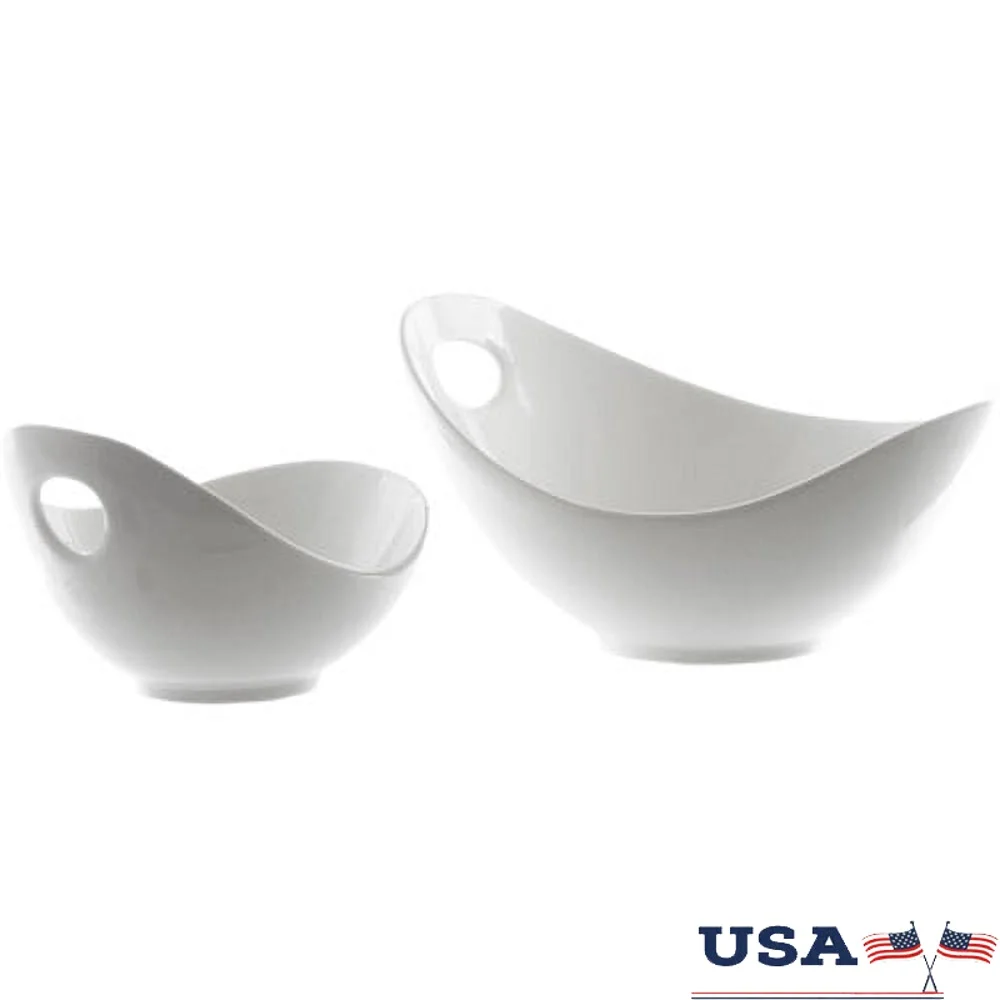 Set of 2 Porcelain Fruit Bowls with Cut Out Handles Dishwasher Safe Elegant Buffet Serving Bowls Fruits and Snacks
Set of 2 Porcelain Fruit Bowls with Cut Out Handles Dishwasher Safe Elegant Buffet Serving Bowls Fruits and Snacks