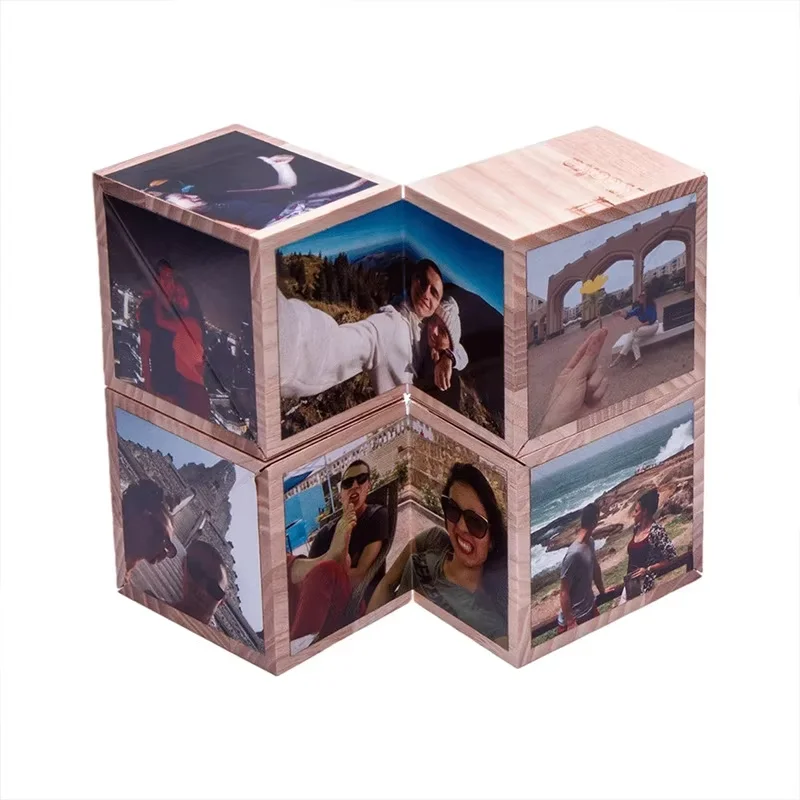 8x8 Wooden Personalized Custom Photo Cube Thermal Transfer Sublimation Blank Folding Flipping Magic Cube
8x8 Wooden Personalized Custom Photo Cube Thermal Transfer Sublimation Blank Folding Flipping Magic Cube