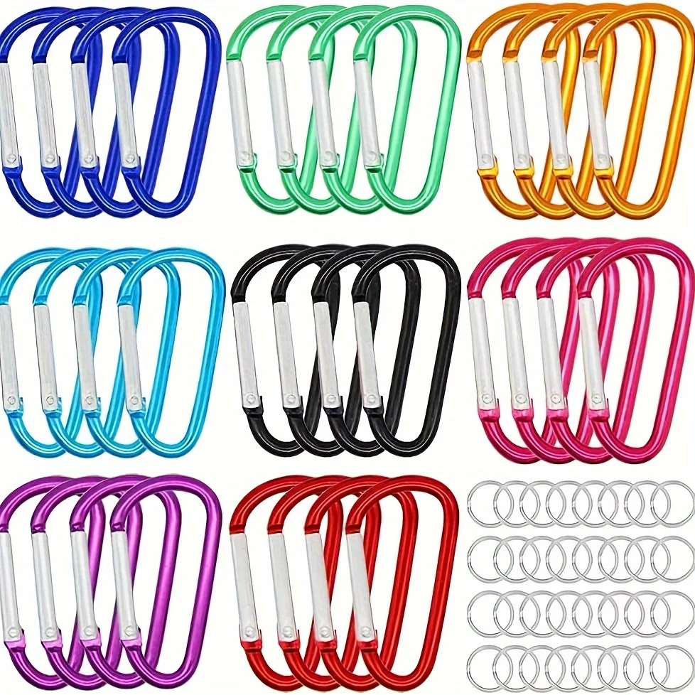 32pcs Small Carabiner Clips, 1.8 Inch Carabiner Keychain Gourd Rings With Mixed 8 Colors, Aluminum Durable Spring Snap Hook Or O
32pcs Small Carabiner Clips, 1.8 Inch Carabiner Keychain Gourd Rings With Mixed 8 Colors, Aluminum Durable Spring Snap Hook Or O