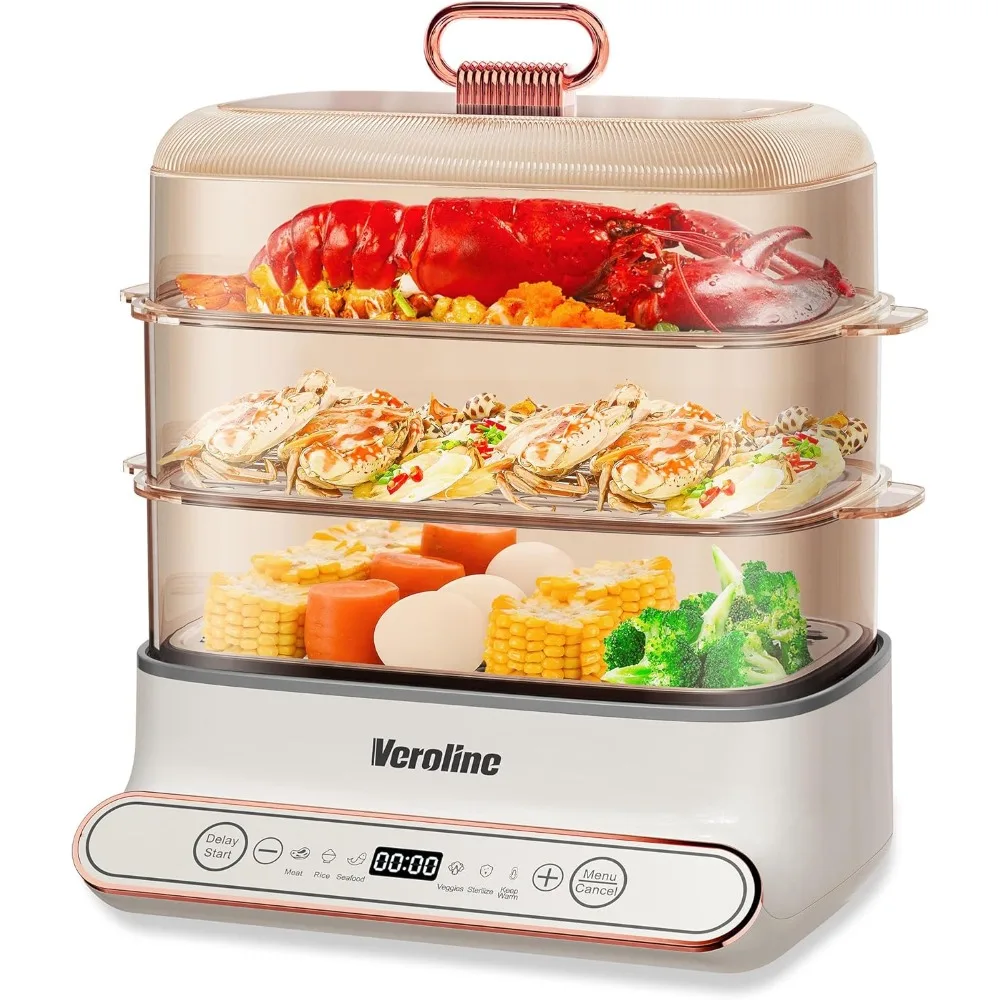 2024 New Electric Food Steamer for Cooking, 15QT Vegetable Steamer with 3-Tier Stainless Steel Trays
2024 New Electric Food Steamer for Cooking, 15QT Vegetable Steamer with 3-Tier Stainless Steel Trays