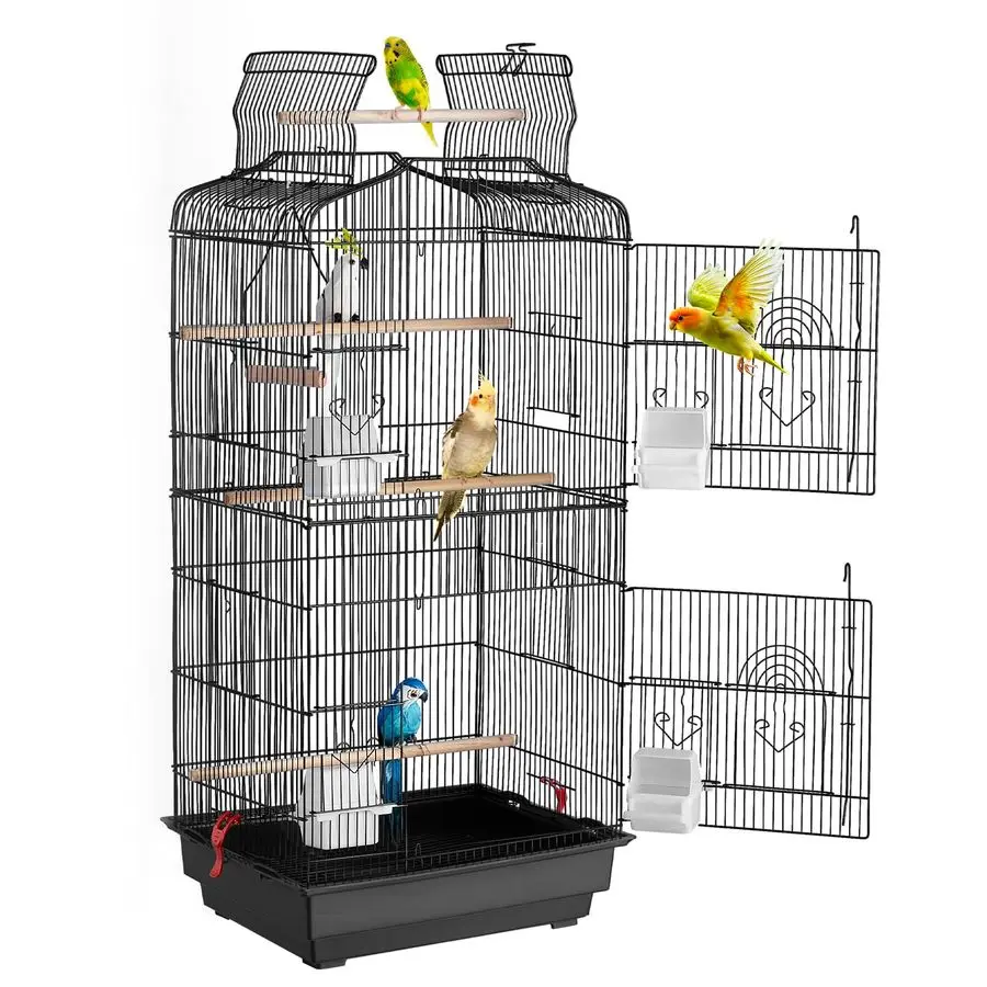 41inch Open Top Large Parrot Bird Cage, Hanging Bird Cage for Parakeets Finches Canaries Lovebirds Cockatiels Budgies Small Quak
41inch Open Top Large Parrot Bird Cage, Hanging Bird Cage for Parakeets Finches Canaries Lovebirds Cockatiels Budgies Small Quak