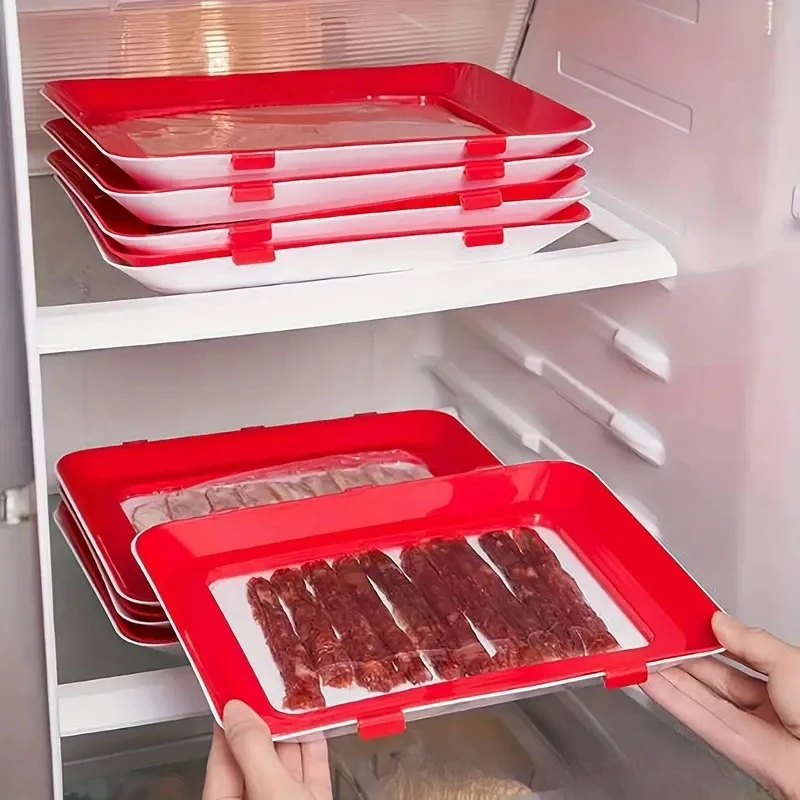 Multi Functional Vacuum Tray Meat Vegetable Preservation Box Reusable Sealed Refrigeration Tray for Kitchen Storage Accessories
Multi Functional Vacuum Tray Meat Vegetable Preservation Box Reusable Sealed Refrigeration Tray for Kitchen Storage Accessories