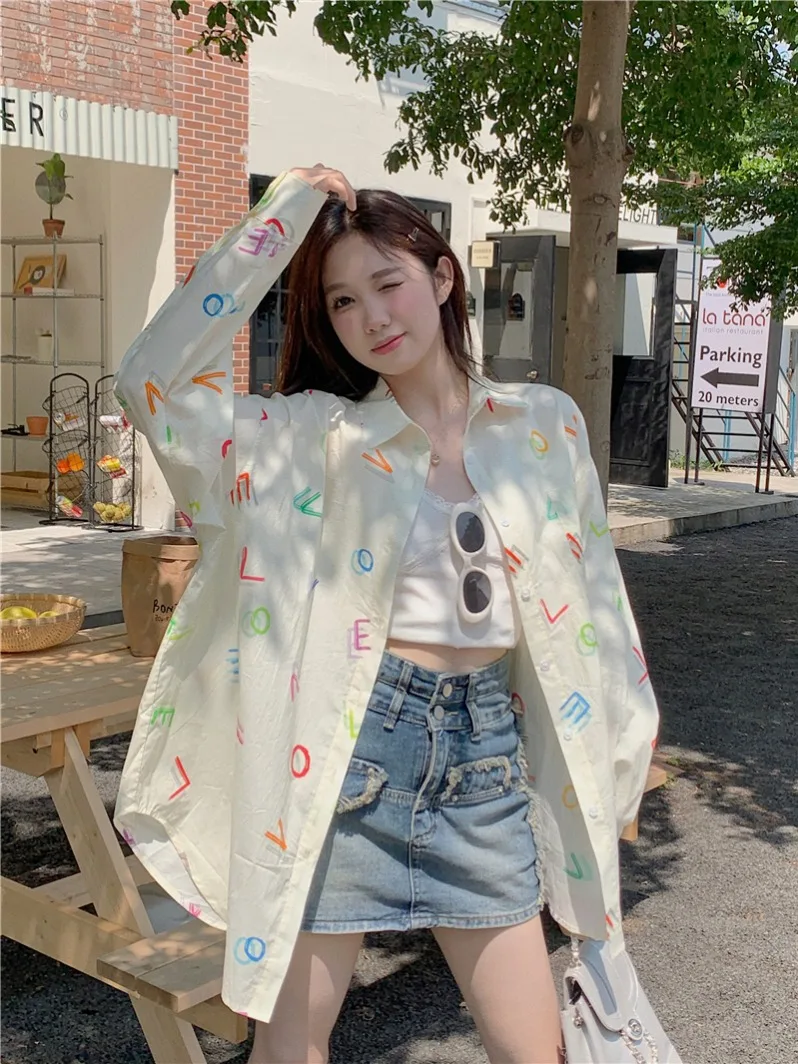 Sweet Letter Floral Long Sve Open Cardigan Thin Outerwear Summer Beach Sunscreen Top for Small Figures
Sweet Letter Floral Long Sve Open Cardigan Thin Outerwear Summer Beach Sunscreen Top for Small Figures