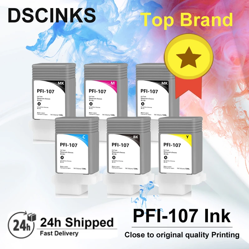130ML PFI-107 Compatible Ink Cartridge For Canon PFI-107 model ( IPF680 IPF685 IPF770 IPF780 IPF785 IPF670 printer )