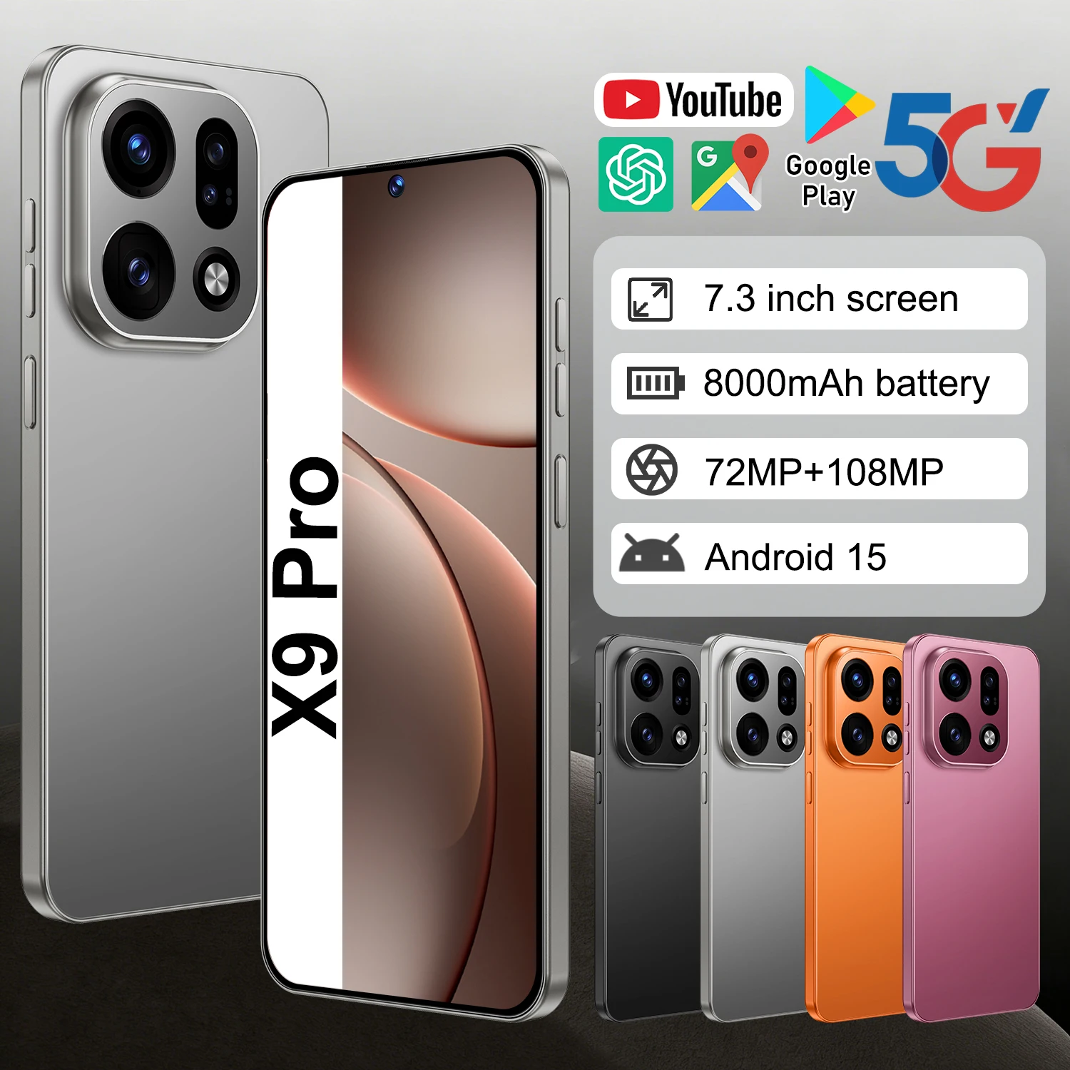 High Quality 2026 New X9 Pro original intelligent 4G 5G dual card dual standby system global version 8000mAh battery Arrival
High Quality 2026 New X9 Pro original intelligent 4G 5G dual card dual standby system global version 8000mAh battery Arrival