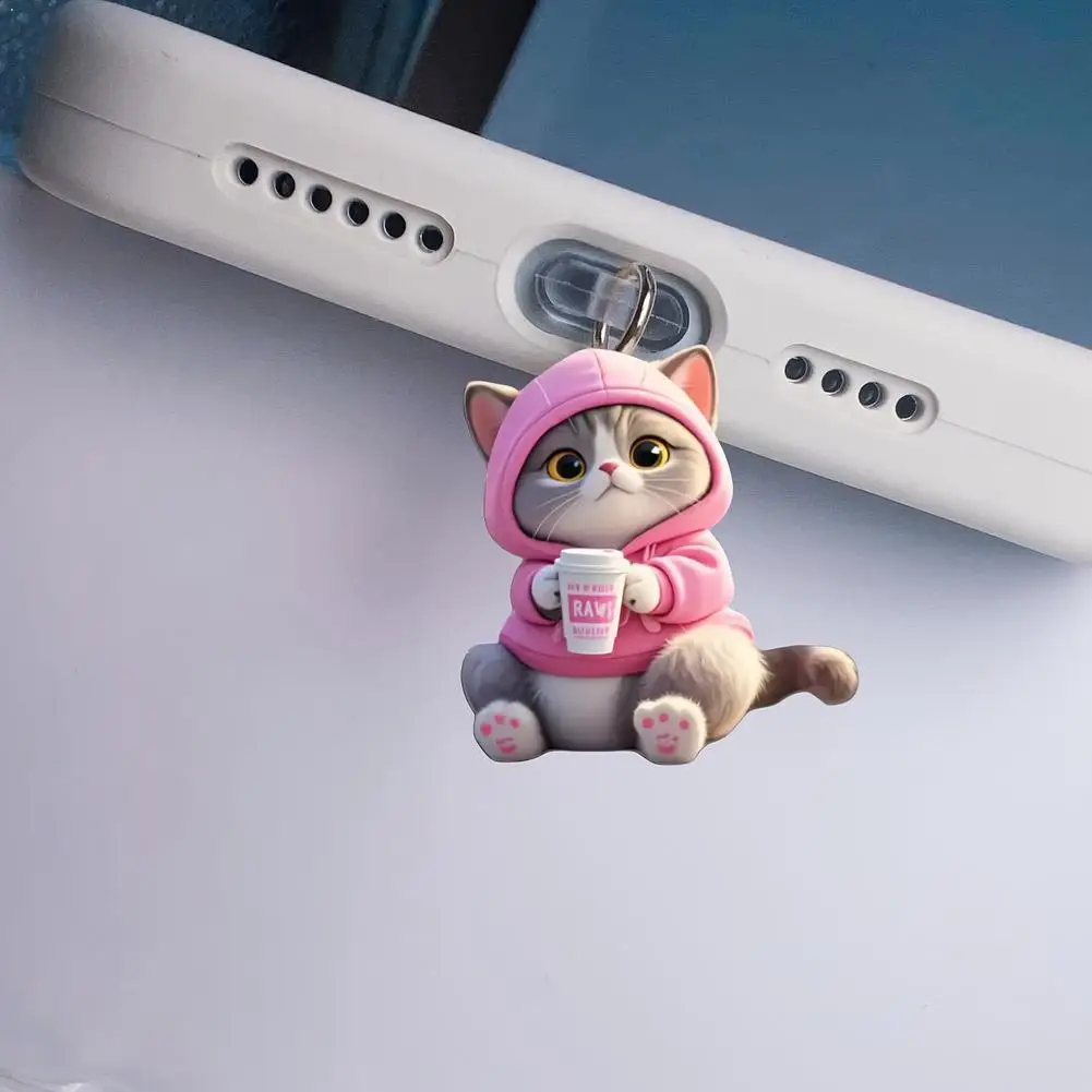 2D Acrylic Charging Port Dust Plugs Type-C Cute Cat Decorative Accessories Hanging Pendant Accessories Universal Phone Dust Plug
2D Acrylic Charging Port Dust Plugs Type-C Cute Cat Decorative Accessories Hanging Pendant Accessories Universal Phone Dust Plug