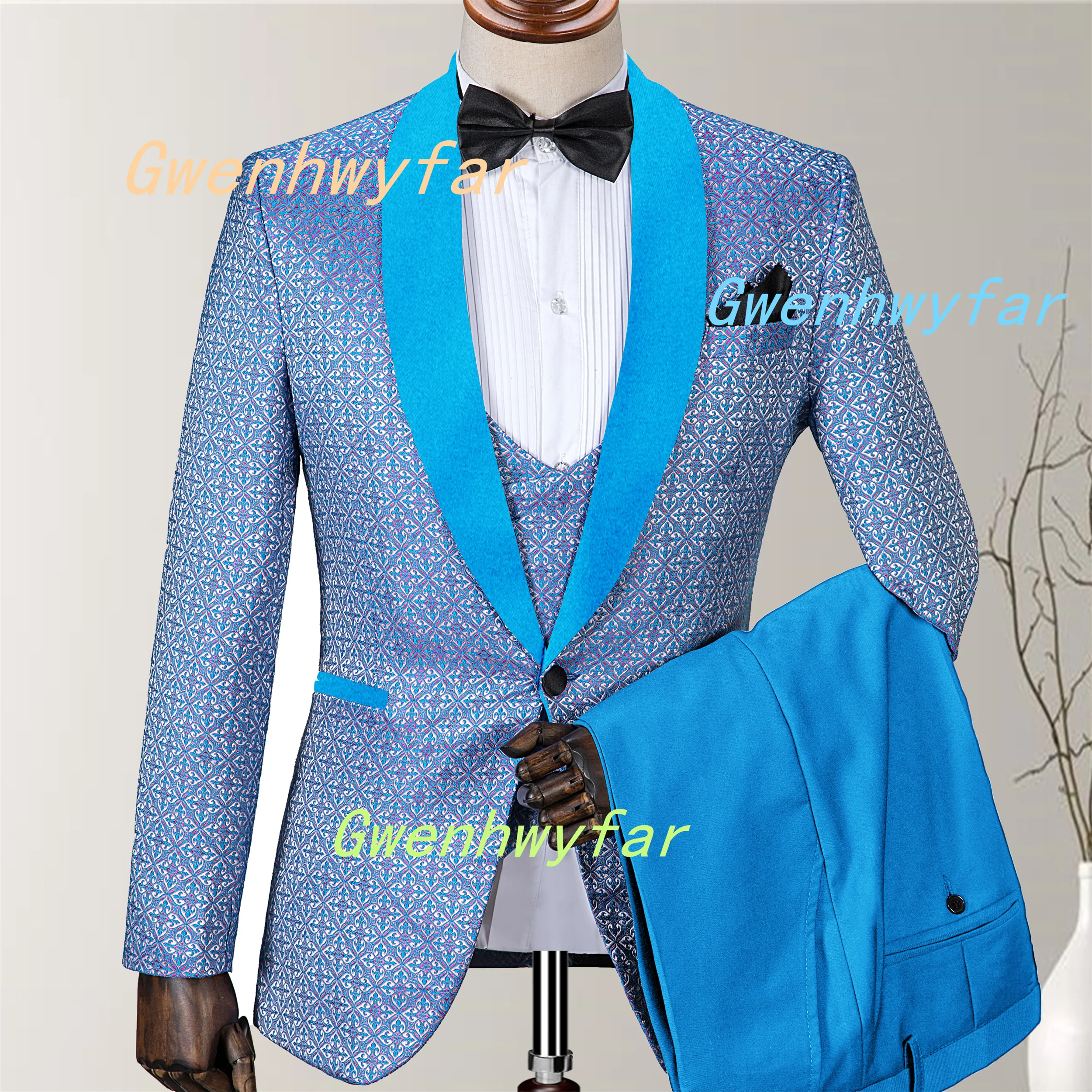 Gwenhwyfar жаккардовые костюмы с симметричной геометрией и цветком для мужчин, 2021, однобортные мужские смокинги Lake Blue для выступлений на вечеринке
Gwenhwyfar жаккардовые костюмы с симметричной геометрией и цветком для мужчин, 2021, однобортные мужские смокинги Lake Blue для выступлений на вечеринке