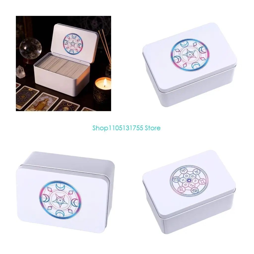 K0EF Metal Card Box Game Card Container Divination Storage Case for Fortunes Telling, Witches Decoration
K0EF Metal Card Box Game Card Container Divination Storage Case for Fortunes Telling, Witches Decoration