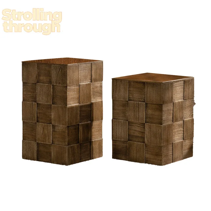 American retro style solid wood coffee table wabi wind living room sofa side table hollow storage corner bed side table
American retro style solid wood coffee table wabi wind living room sofa side table hollow storage corner bed side table