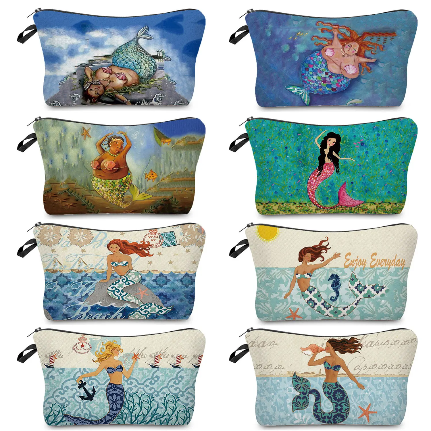 Makeup Toiletry Bags Foldable Heat Transfer Beautiful Mermaid Scale Print Pencil Cases With Zipper Portable Casual Cosmetic Bag
Makeup Toiletry Bags Foldable Heat Transfer Beautiful Mermaid Scale Print Pencil Cases With Zipper Portable Casual Cosmetic Bag