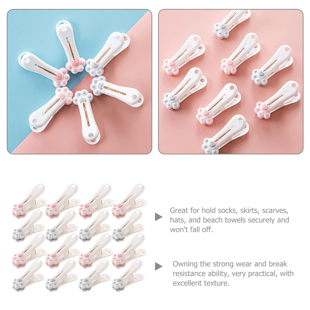 24 Pcs Clothespins Design Quilt Clips Plastic Storage Sock Clamps Pink Gray Home Use Windproof Lightweight Travel
24 Pcs Clothespins Design Quilt Clips Plastic Storage Sock Clamps Pink Gray Home Use Windproof Lightweight Travel