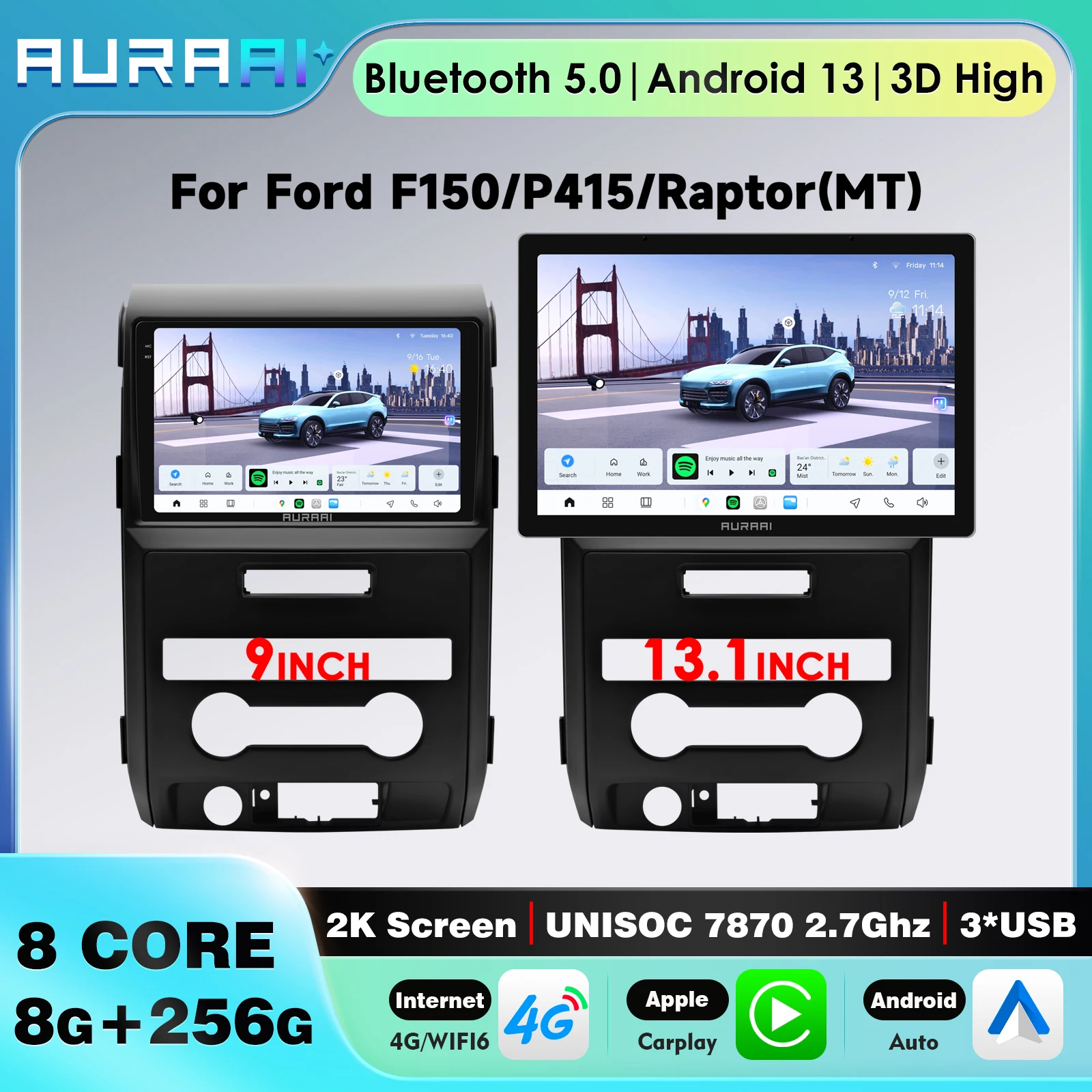 Car Stereo For Ford F150 P415 Raptor (Manual AC) 2009-2012 CarPlay Car Intelligent Systems GPS Autoradio FM RDS SWC DAB TPMS DSP
Car Stereo For Ford F150 P415 Raptor (Manual AC) 2009-2012 CarPlay Car Intelligent Systems GPS Autoradio FM RDS SWC DAB TPMS DSP