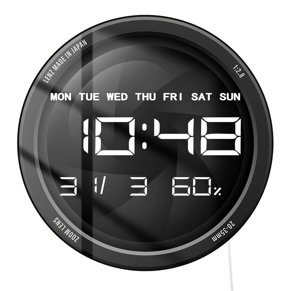 Camera Photo Lens LED Digital Wall Clock for Photo Studio Decorative Photographer Electric Wall Clock Photography Lovers Gift
Camera Photo Lens LED Digital Wall Clock for Photo Studio Decorative Photographer Electric Wall Clock Photography Lovers Gift