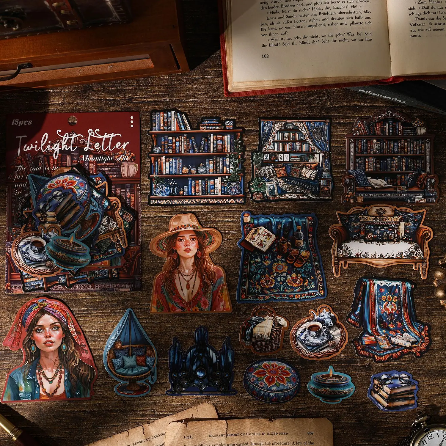 15 шт./1 набор: Декоративные стикеры Kawaii для скрапбукинга и джанк-журналов в стиле Twilight Letter
15 шт./1 набор: Декоративные стикеры Kawaii для скрапбукинга и джанк-журналов в стиле Twilight Letter