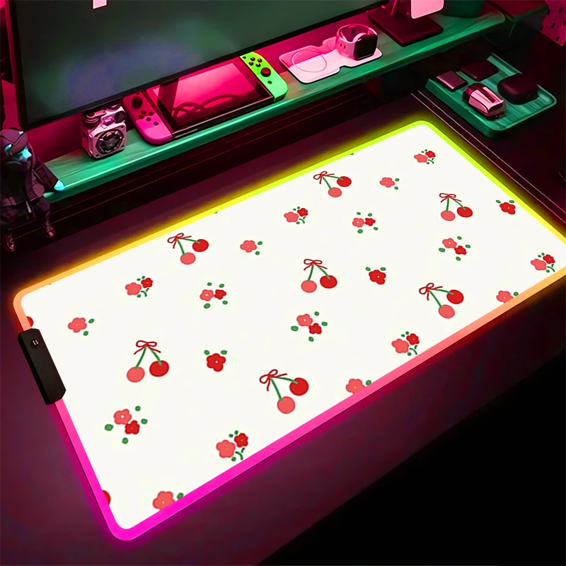 RGB LED Mouse Pad PC Accessories Keyboard Pad Computer Game Mousepad Laptop Rubber Extended Pad Cream Cherry Pattern Mouse Mat
RGB LED Mouse Pad PC Accessories Keyboard Pad Computer Game Mousepad Laptop Rubber Extended Pad Cream Cherry Pattern Mouse Mat