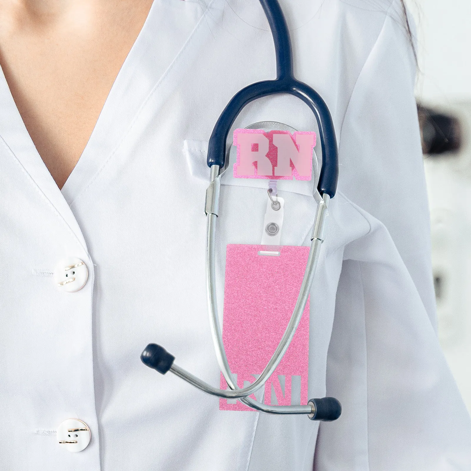 Acrylic Nurse Badge Holders Lightweight Glitter Design Clear Text Role Identification Reliable Sturdy Creative Beautiful Daily
Acrylic Nurse Badge Holders Lightweight Glitter Design Clear Text Role Identification Reliable Sturdy Creative Beautiful Daily