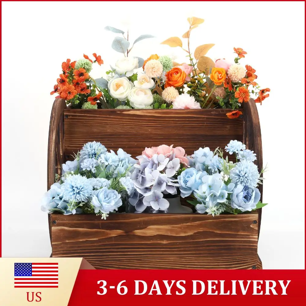 Wooden Wheelbarrow Planter with Wheels Rustic Flower Pot Flower Cart for Indoor Outdoor Patio Garden Balcony Backyard
Wooden Wheelbarrow Planter with Wheels Rustic Flower Pot Flower Cart for Indoor Outdoor Patio Garden Balcony Backyard