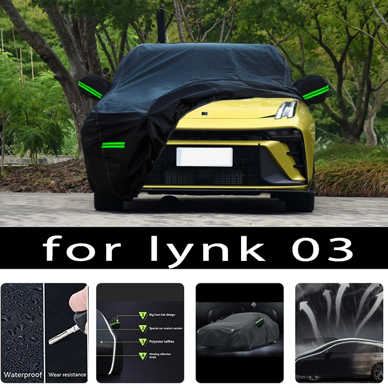 For lynk 03 Car Covers Outdoor Waterproof Sun Rain Snow Protection UV Auto Cover 190T Car Protective Full Covers
For lynk 03 Car Covers Outdoor Waterproof Sun Rain Snow Protection UV Auto Cover 190T Car Protective Full Covers