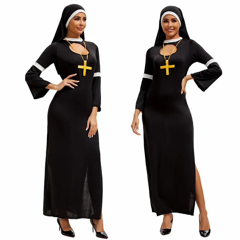Halloween Costumes Masquerade Performance Sister Dress cosplay Role Play Nun Uniform Halloween Play Costumes
Halloween Costumes Masquerade Performance Sister Dress cosplay Role Play Nun Uniform Halloween Play Costumes